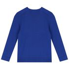 Boys Blue Knitted Jumper, 1, hi-res