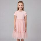 Girls Pink Tulle Dress, 1, hi-res