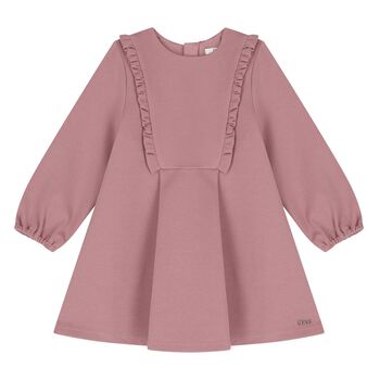 Younger Girls Pink Ruffled Dress