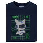 Boys Navy Blue Glow In The Dark Long Sleeve Top, 1, hi-res