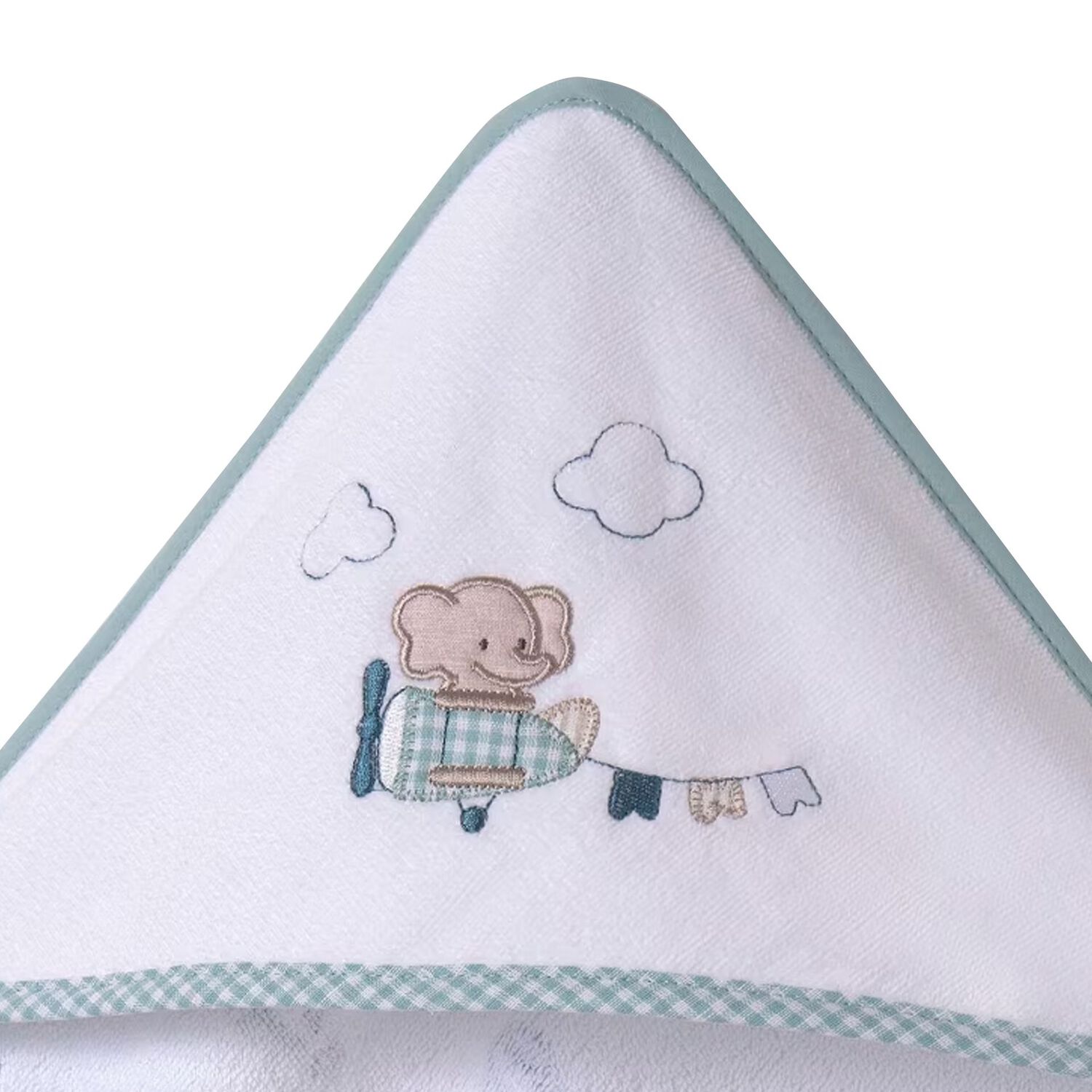 Baby Boys White Hooded Towel, 1, hi-res image number null