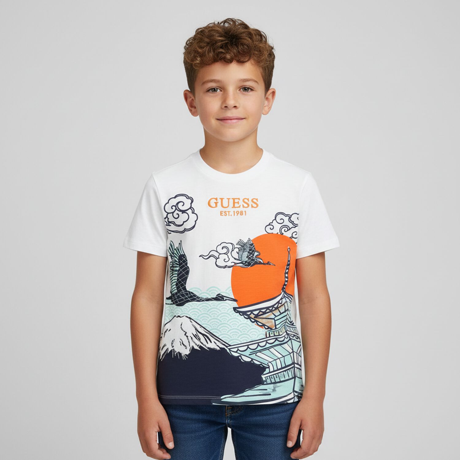 Boys White Logo T-Shirt, 1, hi-res image number null