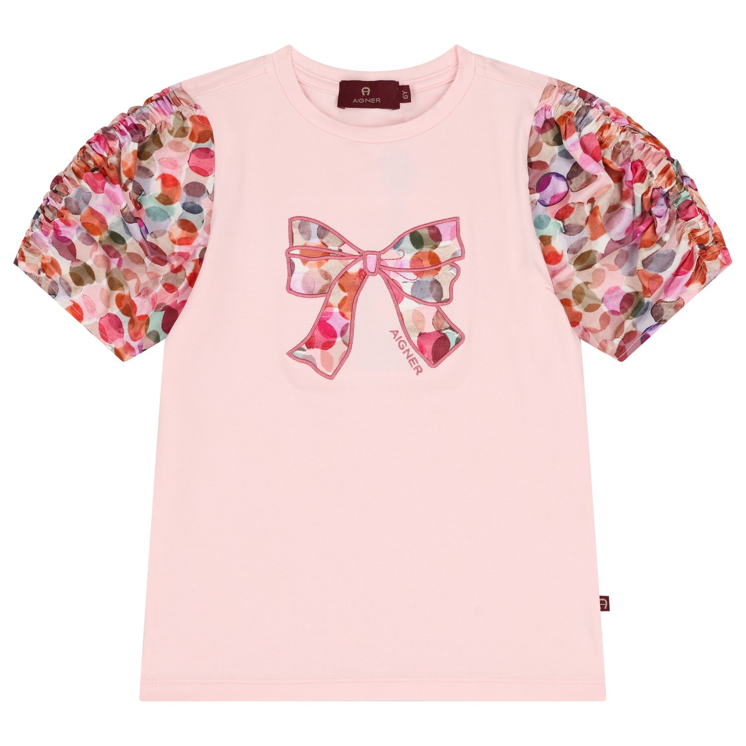 Girls Pink Ribbon Top, 1, hi-res
