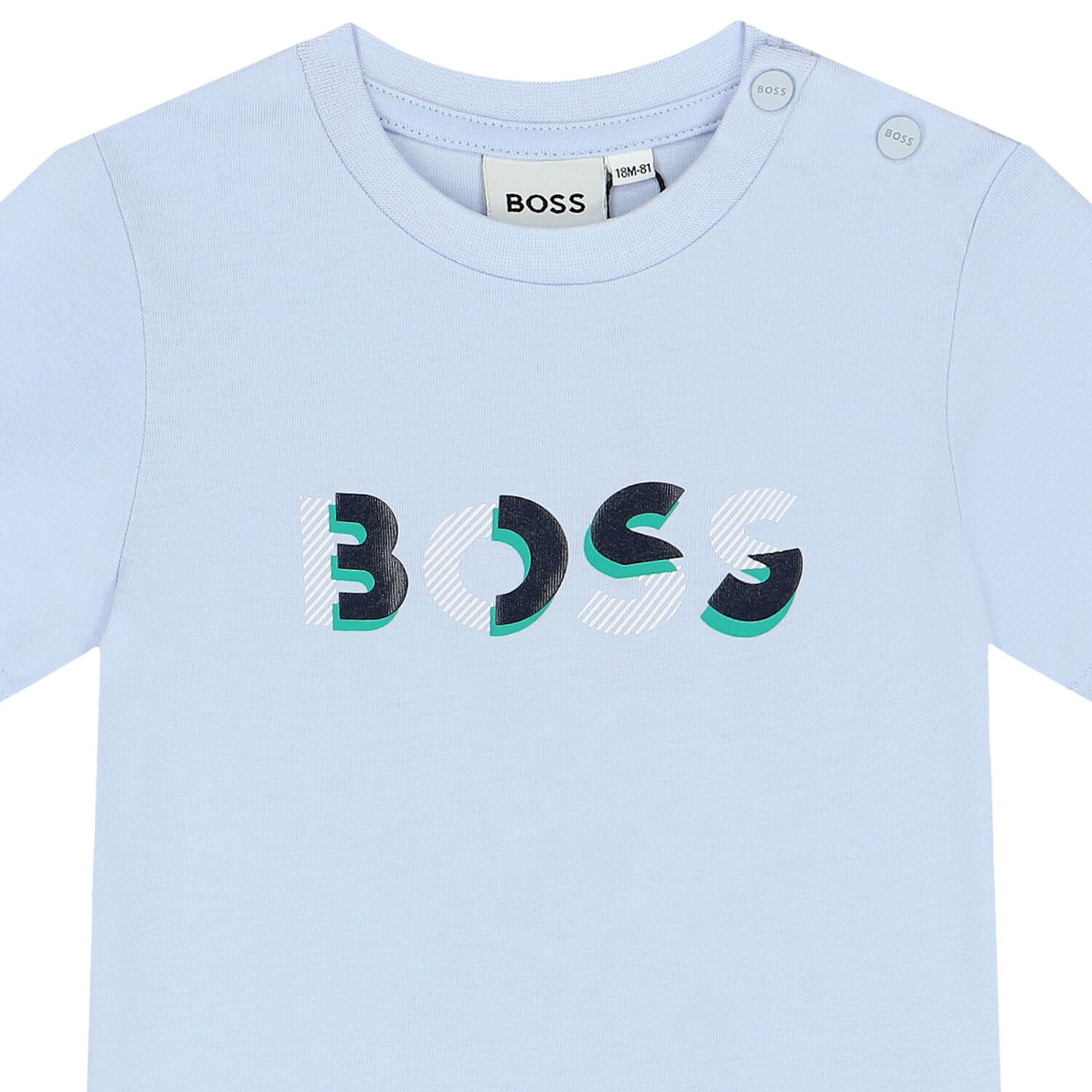 Baby Boys Pale Blue Logo T-Shirt, 1, hi-res image number null