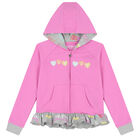 Girls Pink & Grey Logo Tracksuit, 1, hi-res