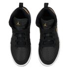 Black, White & Gold Air Jordan 1 Mid Trainers, 1, hi-res