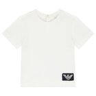 Younger Boys Navy Blue & White T-Shirt ( 3-Pack ), 1, hi-res