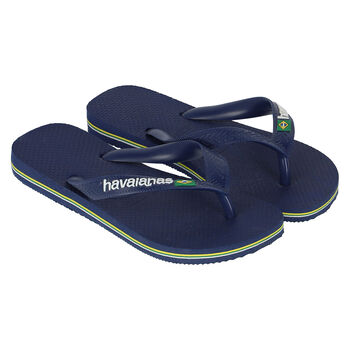 Navy Logo Flip Flops