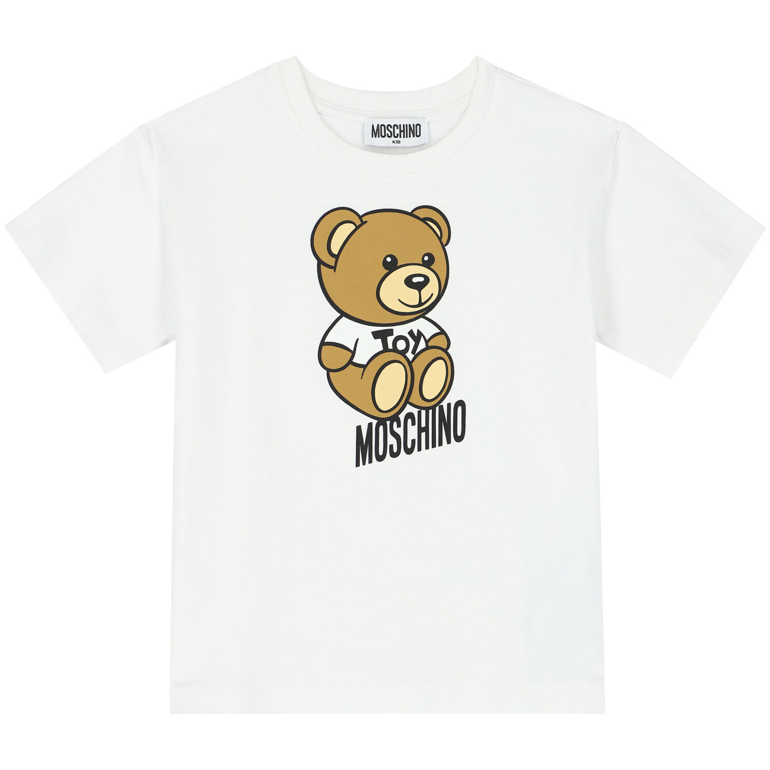 White Teddy Bear Logo T-Shirt, 5, hi-res