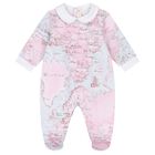 Baby Girls White & Pink Geo Map Babygrow Gift Set, 3, hi-res