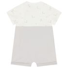 White & Grey Baby Romper, 1, hi-res
