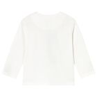 Younger Boys White Teddy Bear Long Sleeve Top, 2, hi-res