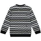 Boys Black & White Zigzag Sweatshirt, 1, hi-res