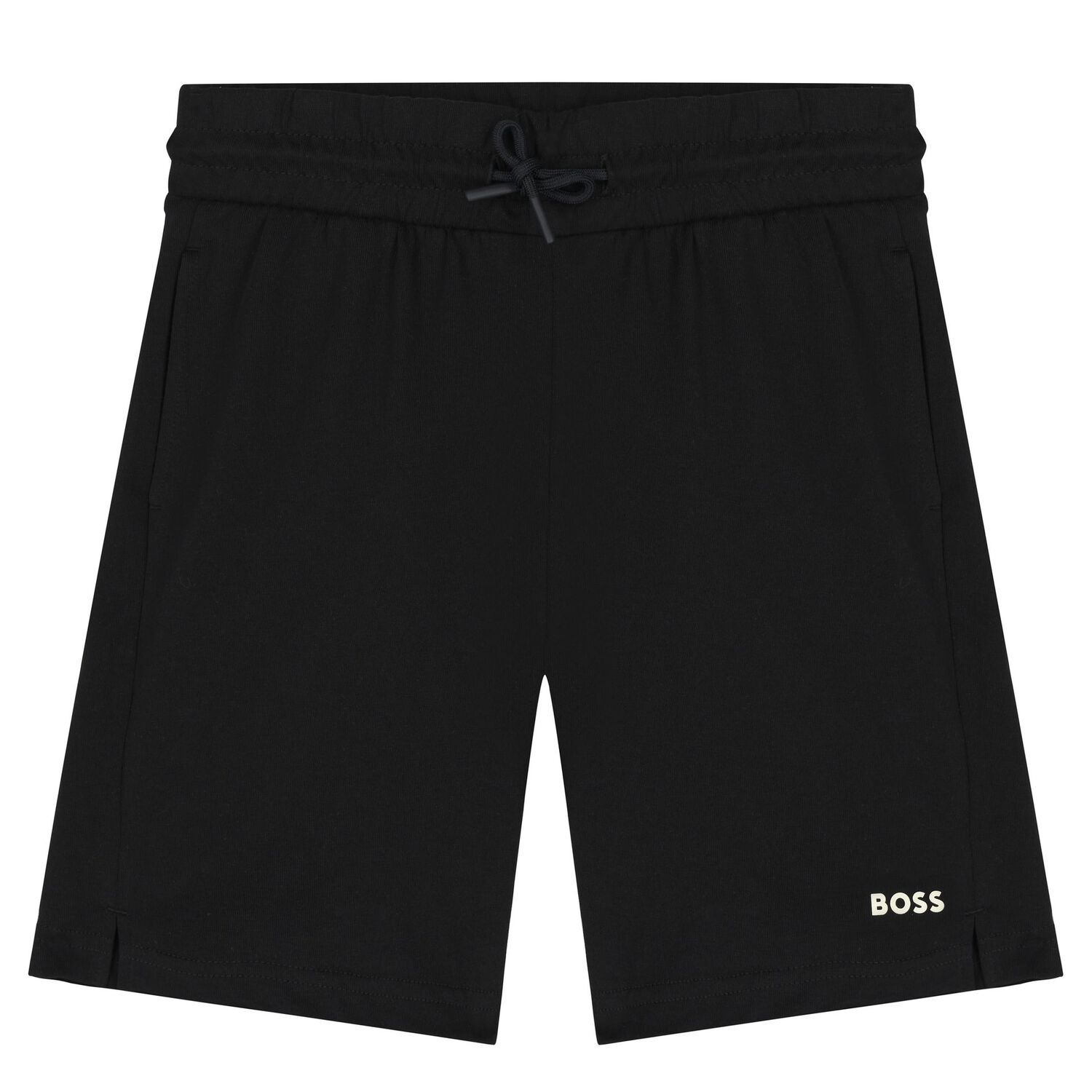 Boys Beige  & Black Logo Shorts Set, 2, hi-res