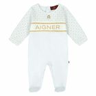 Boys Blue & Gold Logo Babygrow, 2, hi-res