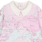 Baby Girls Ivory & Pink Geo Map Babygrow Gift Set, 2, hi-res