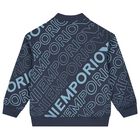 Boys Blue Logo Zip Up Top, 1, hi-res