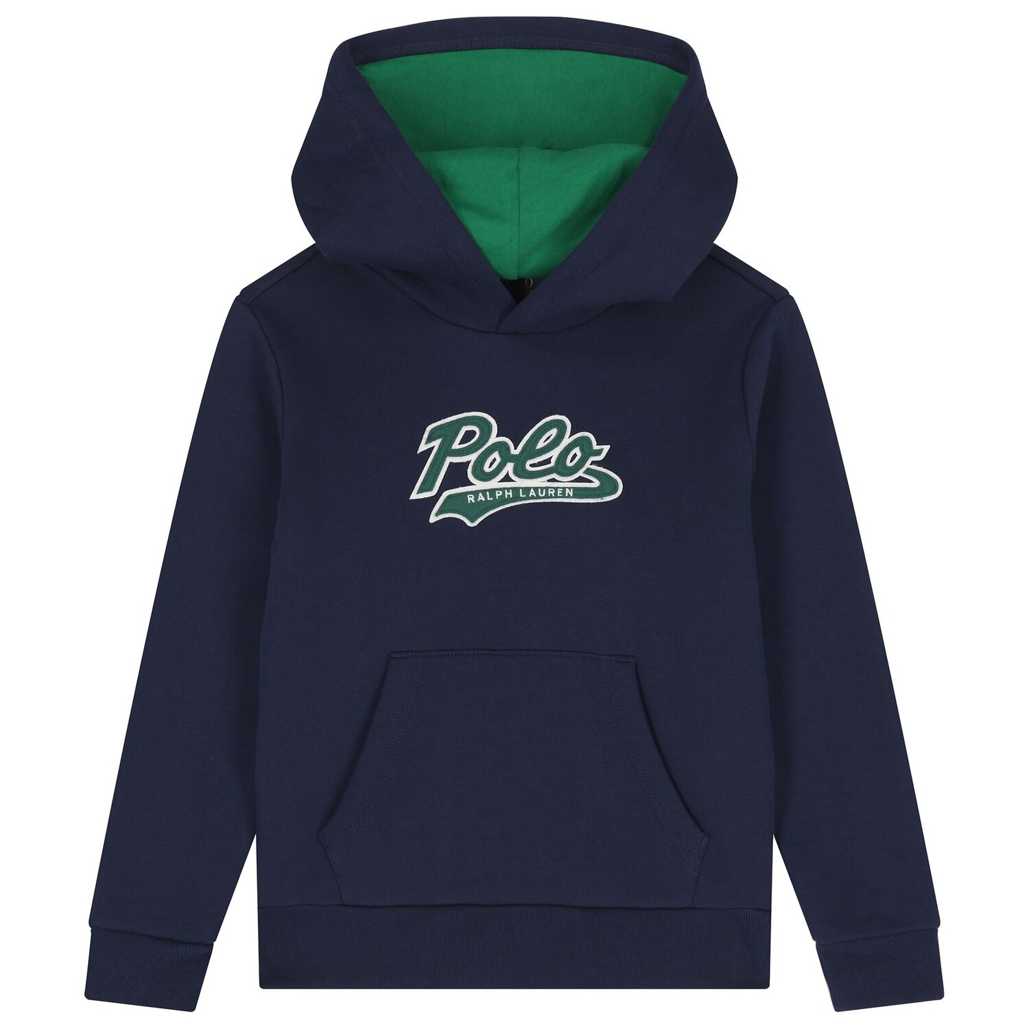 Boys Navy Blue Logo Hooded Top, 1, hi-res image number null
