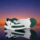 Boys White & Green Logo Trainers, 1, hi-res