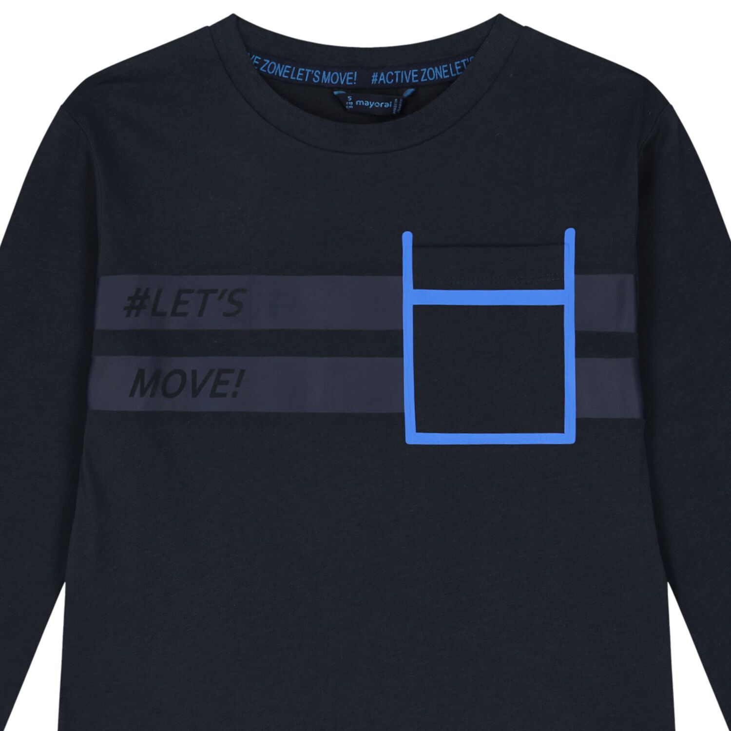 Boys Navy Blue Long Sleeve Top, 1, hi-res image number null