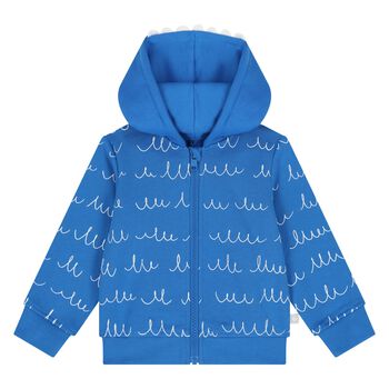 Younger Boys Blue Yeti Hooded Zip Up Top