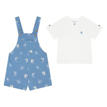 Younger Boys Blue Dungaree Set