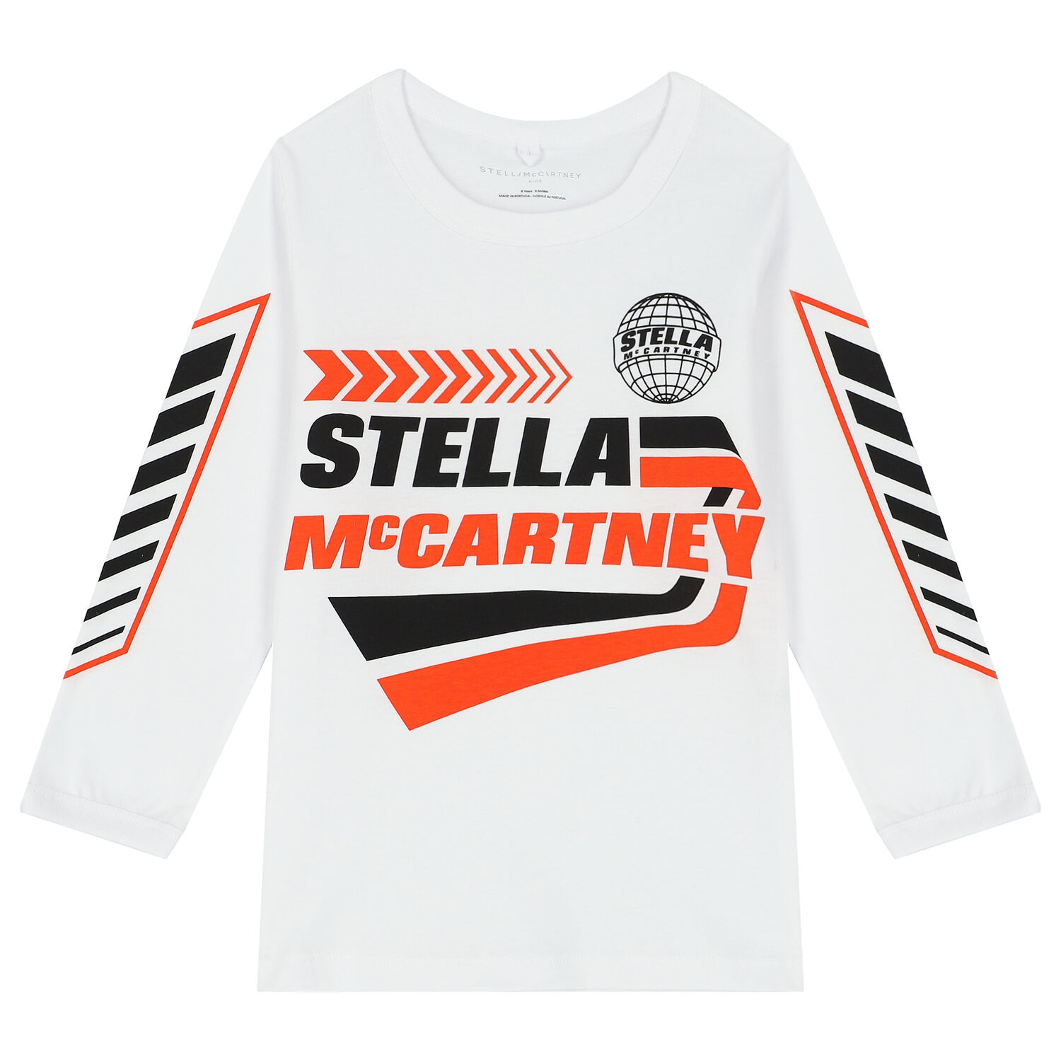 Boys White Logo Long Sleeve Top, 1, hi-res image number null