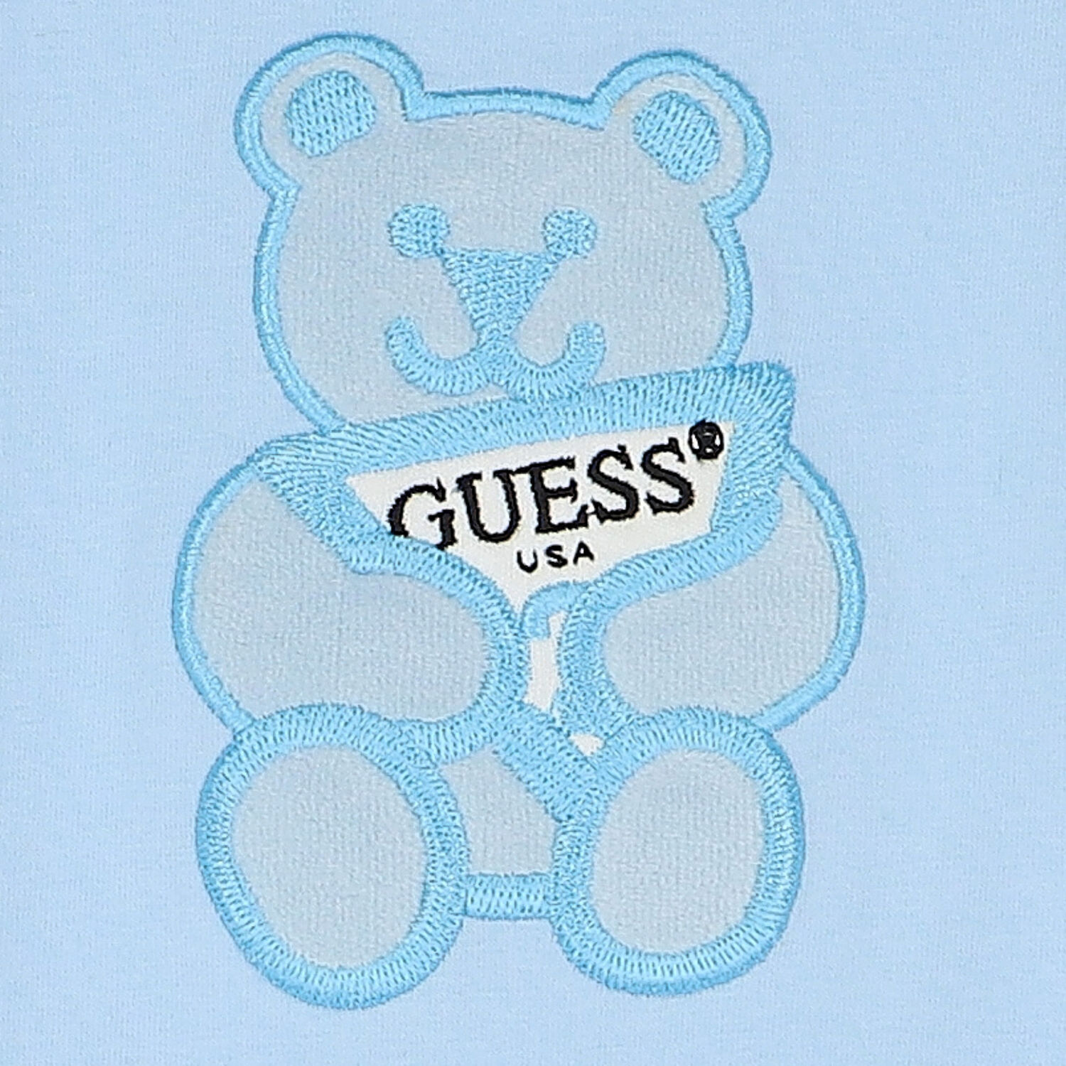 White Teddy Bear Logo Babygrow, 3, hi-res