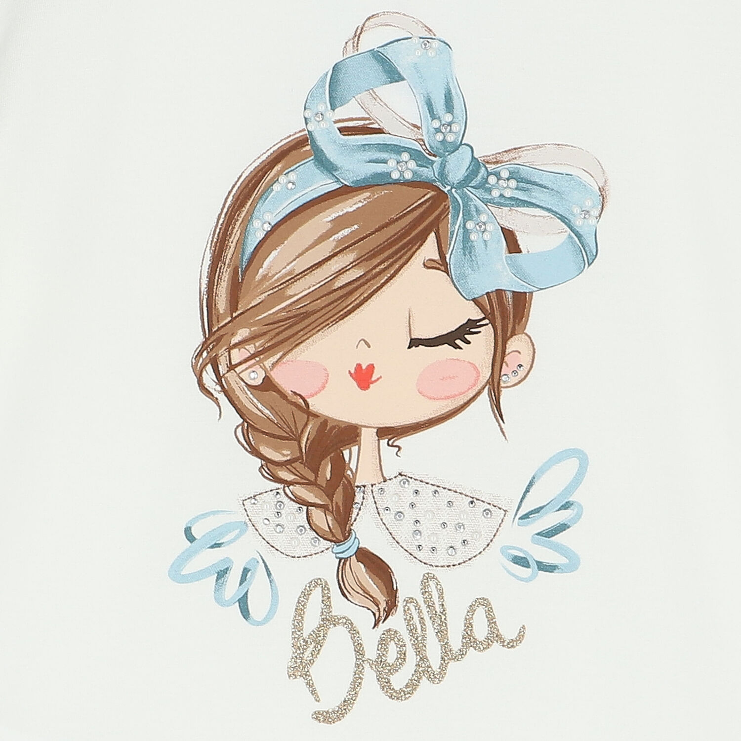 Girls Ivory Long Sleeve Top, 3, hi-res image number null