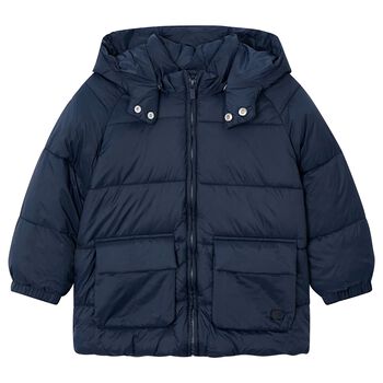 Boys Navy Blue Puffer Jacket