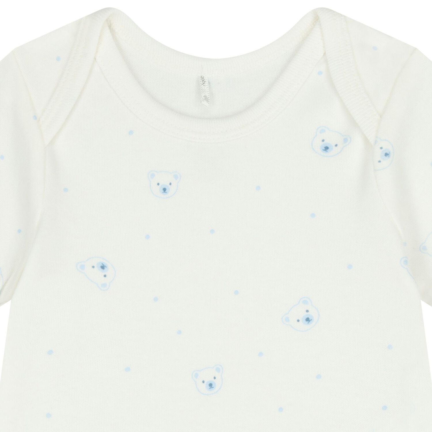 Baby Boys White & Blue Bodysuits ( 2-Pack ), 1, hi-res