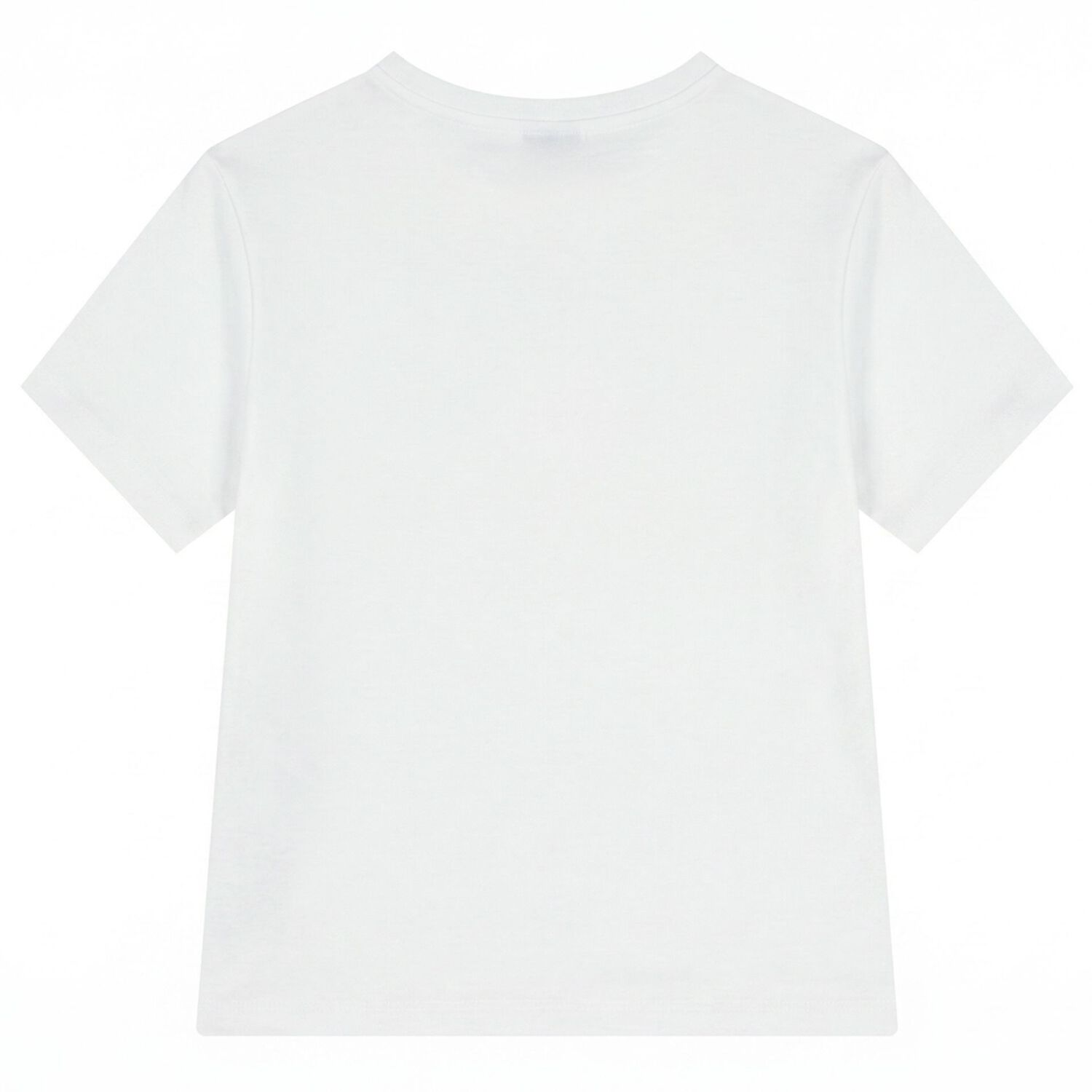 Girls White Web Striped T-Shirt, 1, hi-res