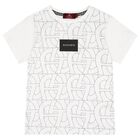 Boys White Logo T-Shirt, 1, hi-res