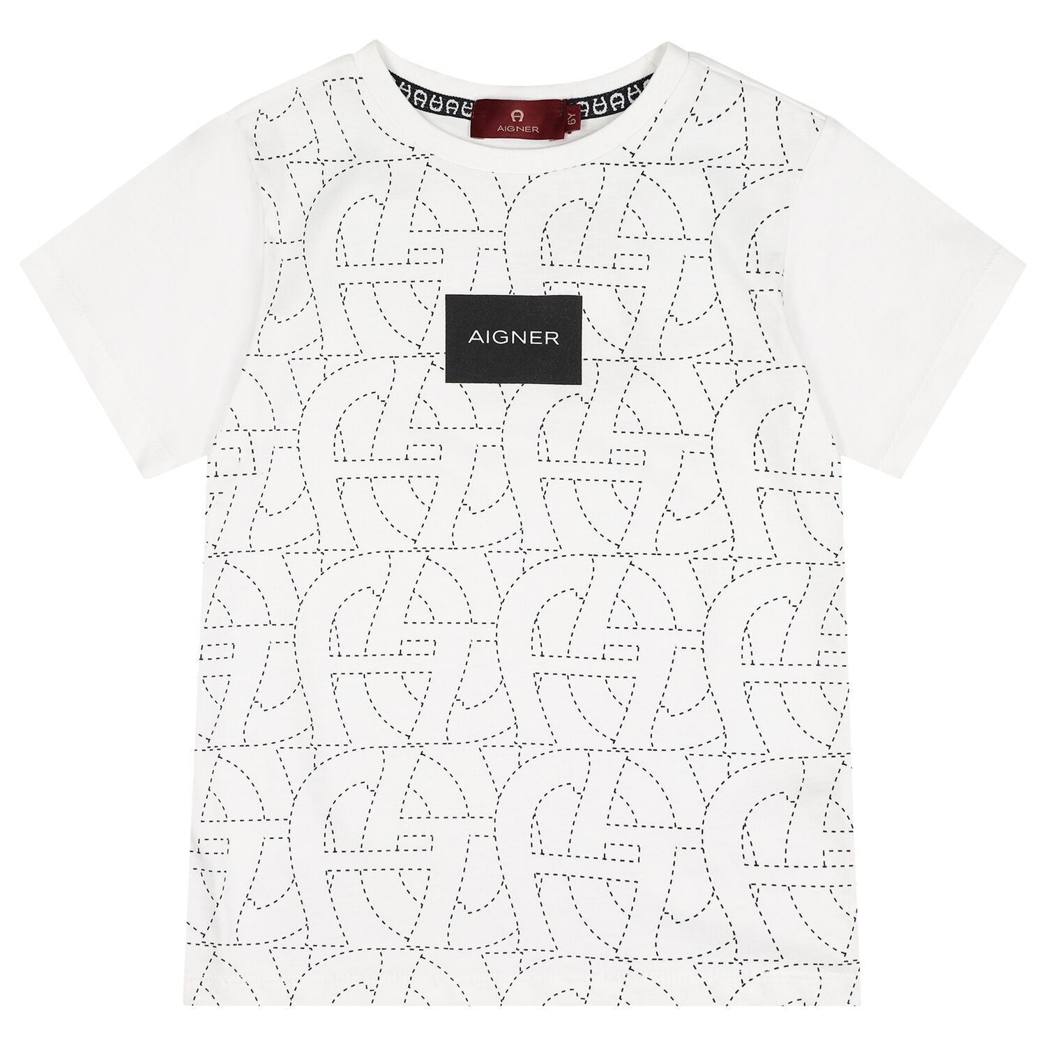 Boys White Logo T-Shirt, 1, hi-res