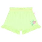 Girls Green Floral Shorts, 1, hi-res
