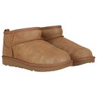 Girls Chestnut Brown Classic Ultra Mini Suede Boots , 1, hi-res