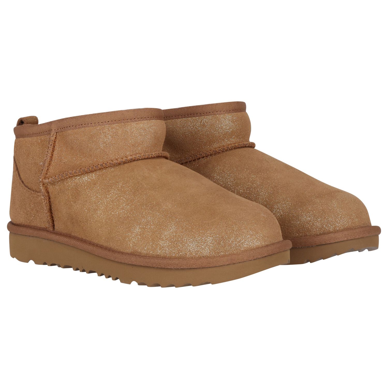 Girls Chestnut Brown Classic Ultra Mini Suede Boots , 1, hi-res