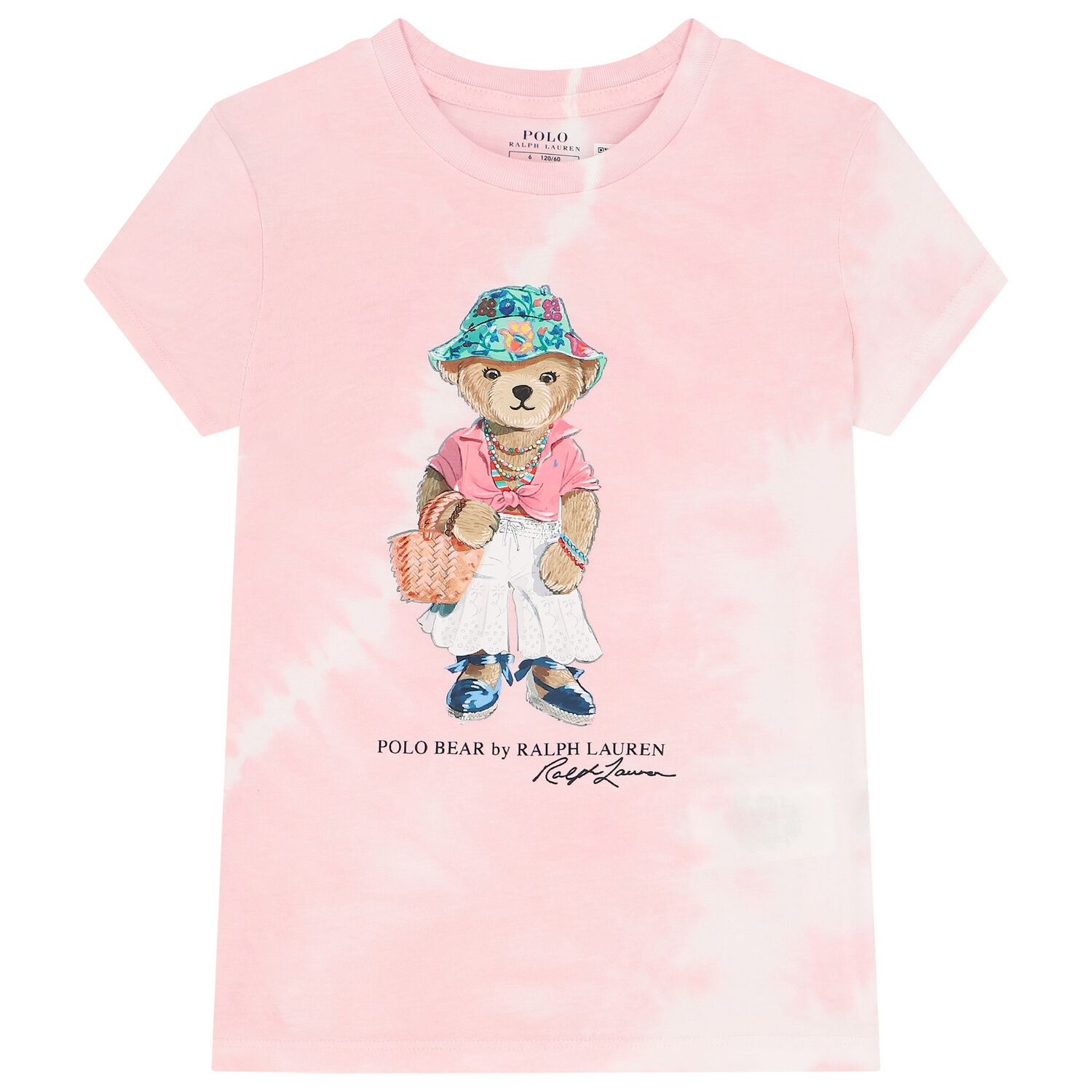 Girls Pink Polo Bear T-Shirt, 1, hi-res image number null