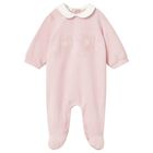 Baby Girls Pink Flower Babygrow, 1, hi-res