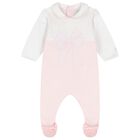 Baby Girls Pink & White Babygrow Set, 1, hi-res