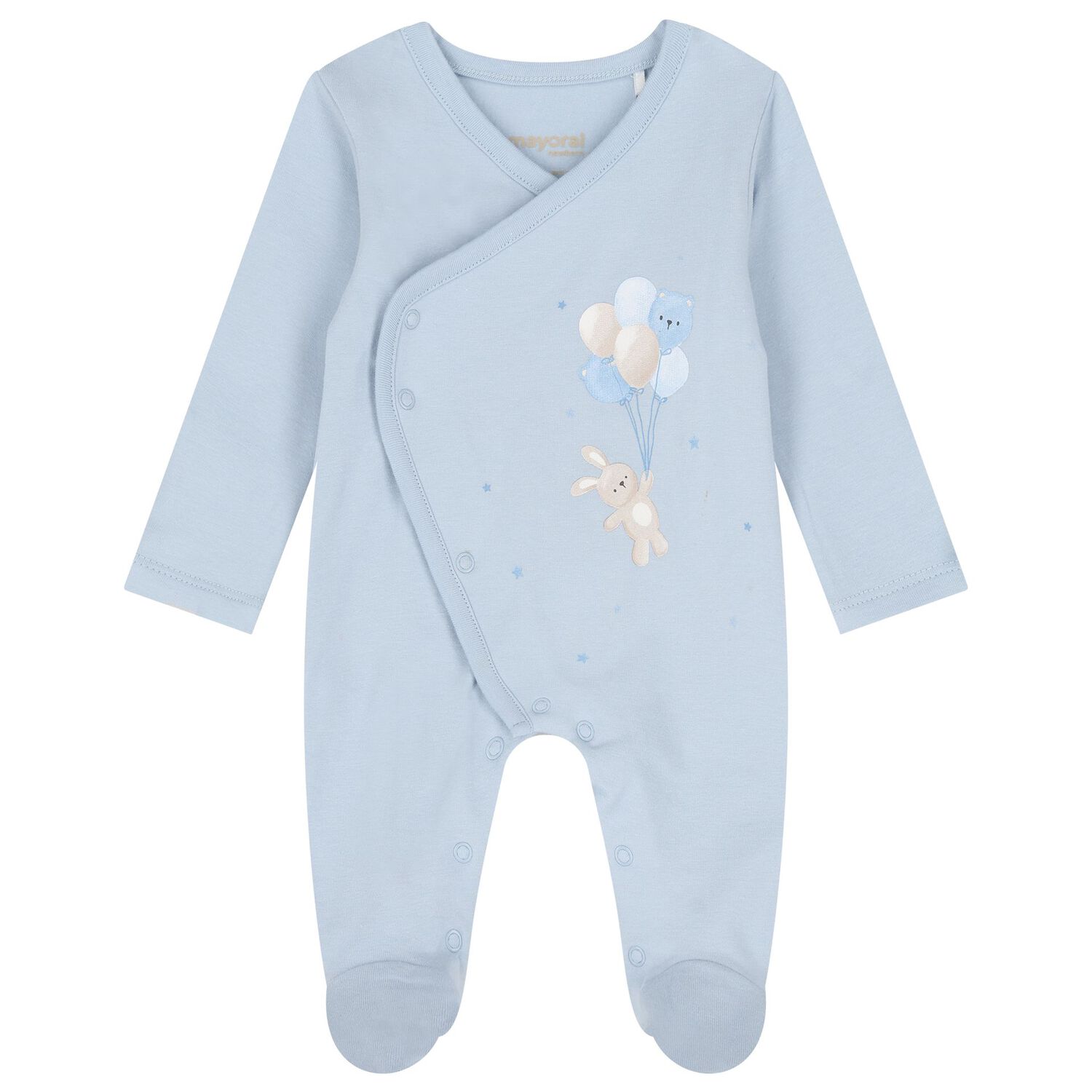 Baby Girls White & Blue Balloon Babygrow Gift Set, 2, hi-res