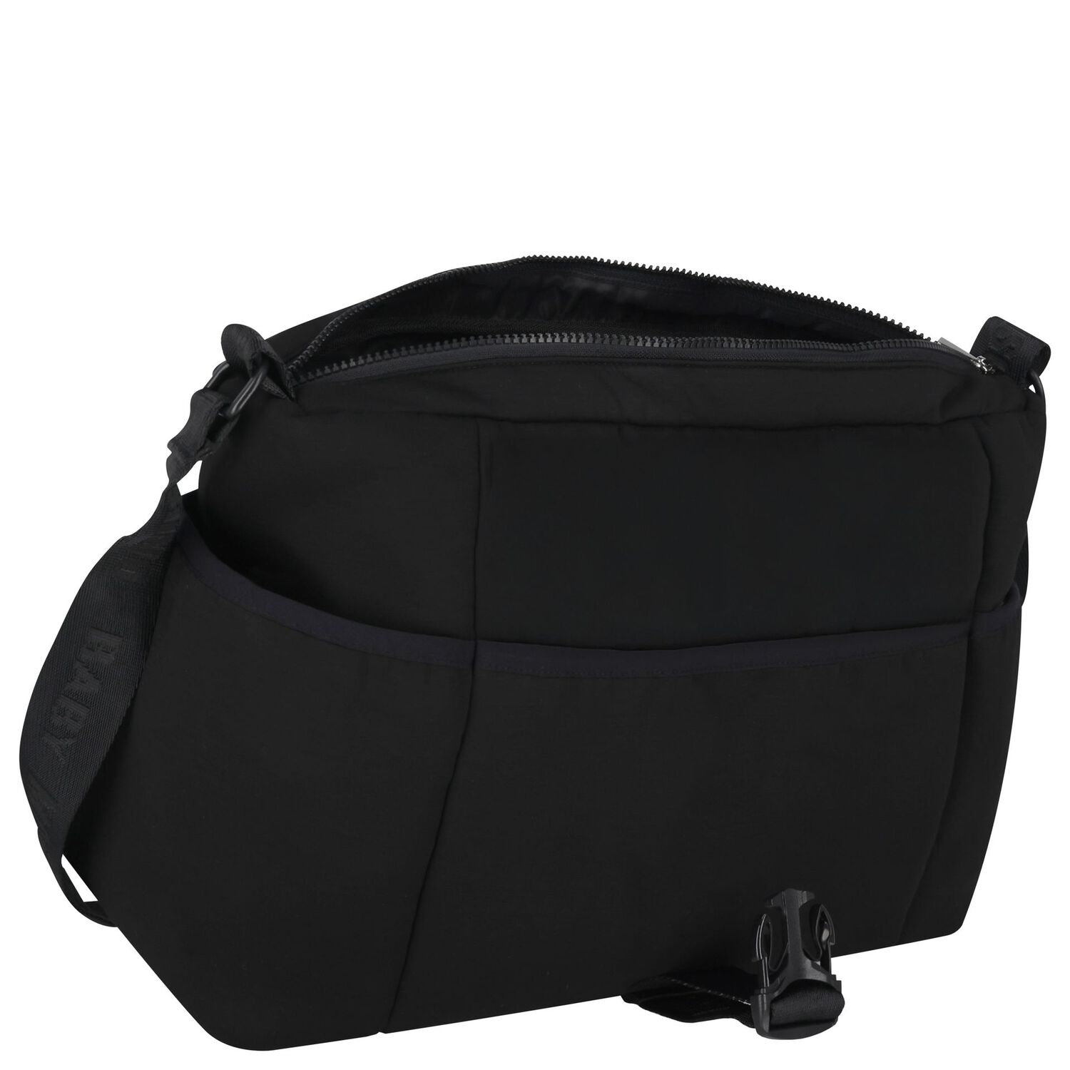 Black Teddy Bear Logo Baby Changing Bag, 1, hi-res