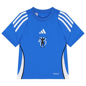 Adidas Kids Blue & White Logo T-Shirt, 1 Blue & White Logo T-Shirt