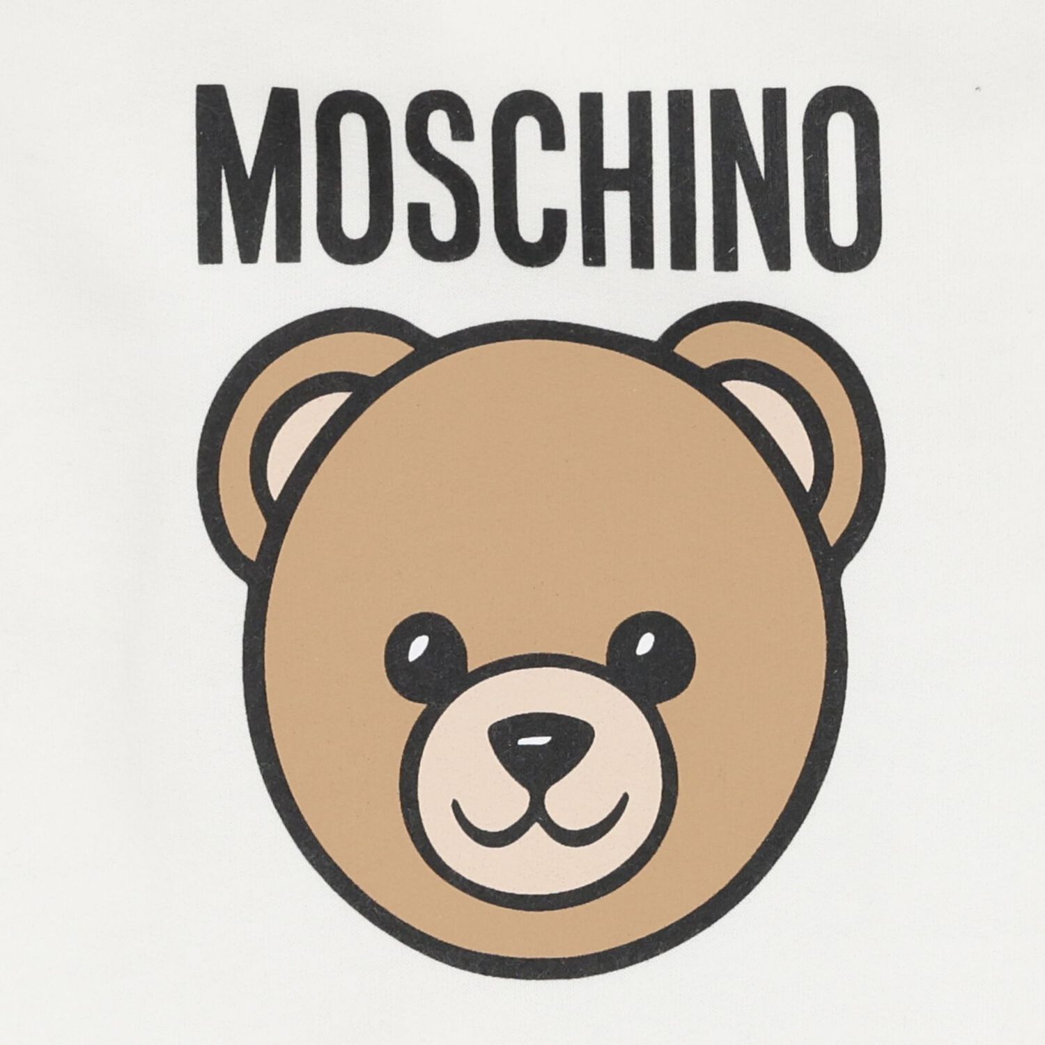 White Teddy Bear Logo Babygrow, 4, hi-res