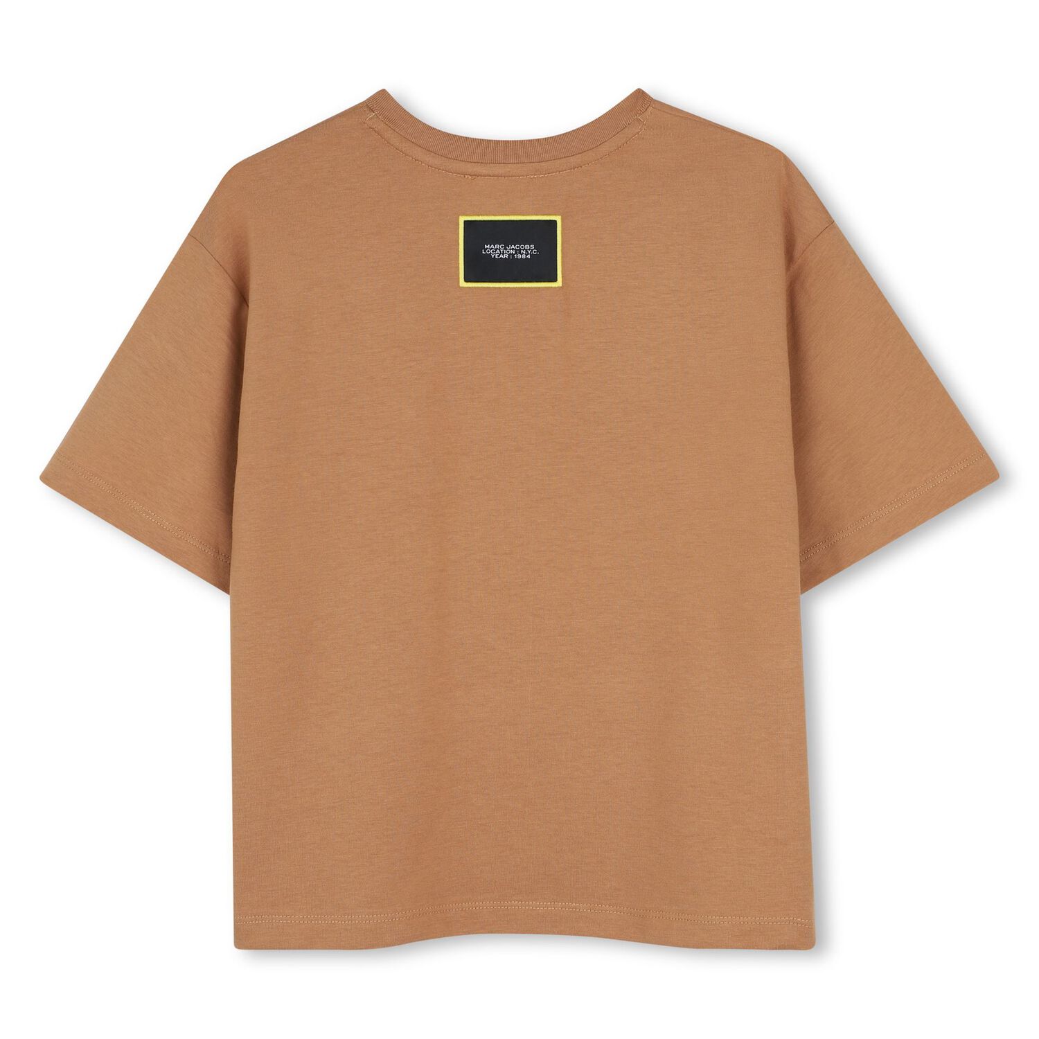 Boys Beige Popcorn Logo T-Shirt, 2, hi-res