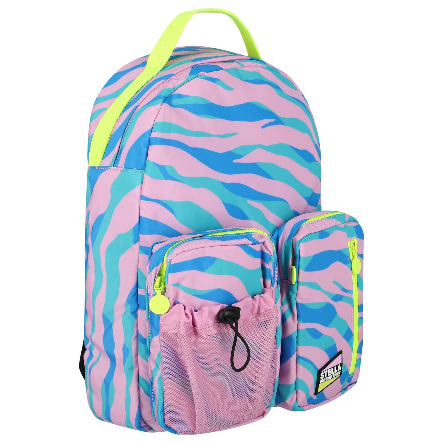 Girls Blue & Pink Logo Backpack, 1, hi-res