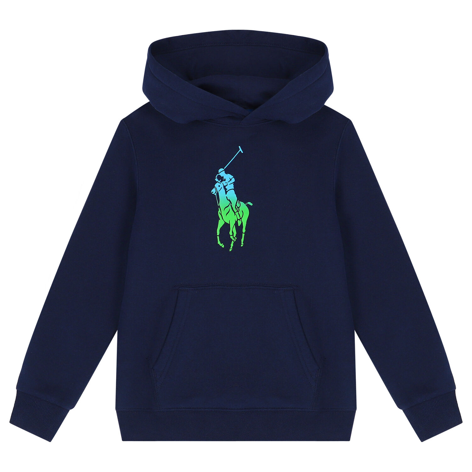 Boys Navy Logo Hooded Top, 1, hi-res image number null