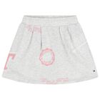 Girls Grey Logo Skirt, 1, hi-res