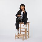 Girls Black Logo Joggers, 1, hi-res