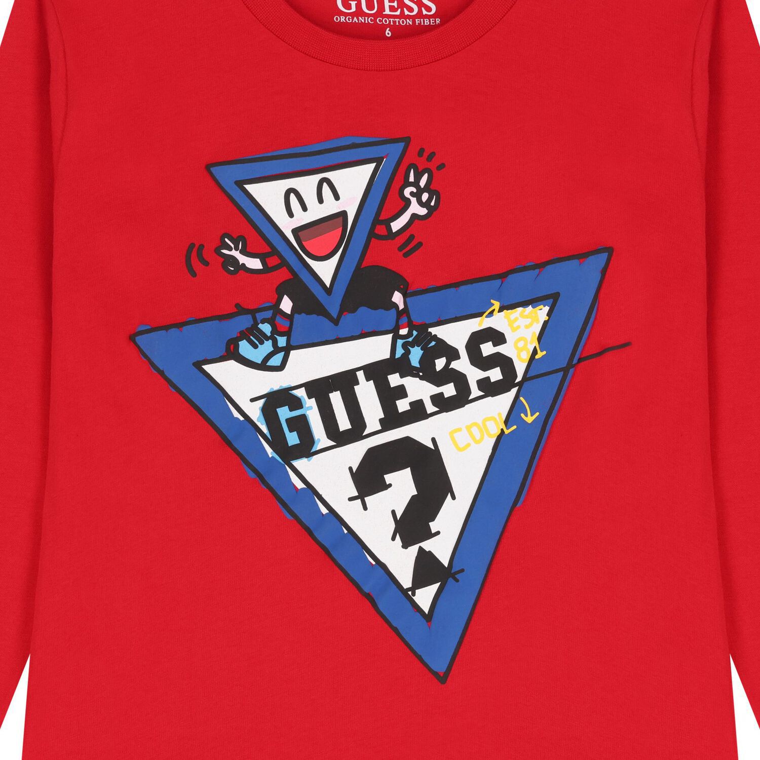 Boys Red Logo Long Sleeve Top, 1, hi-res image number null